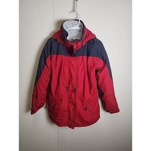 Columbia Jacket Women Large Red Core Interchange Fleece Lined Insulated Ski *